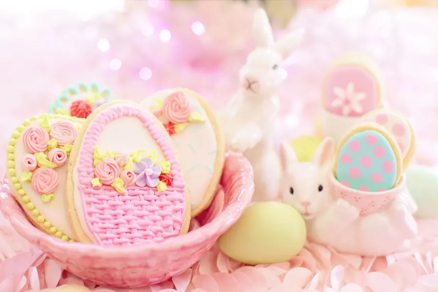 Pastel basket cookies